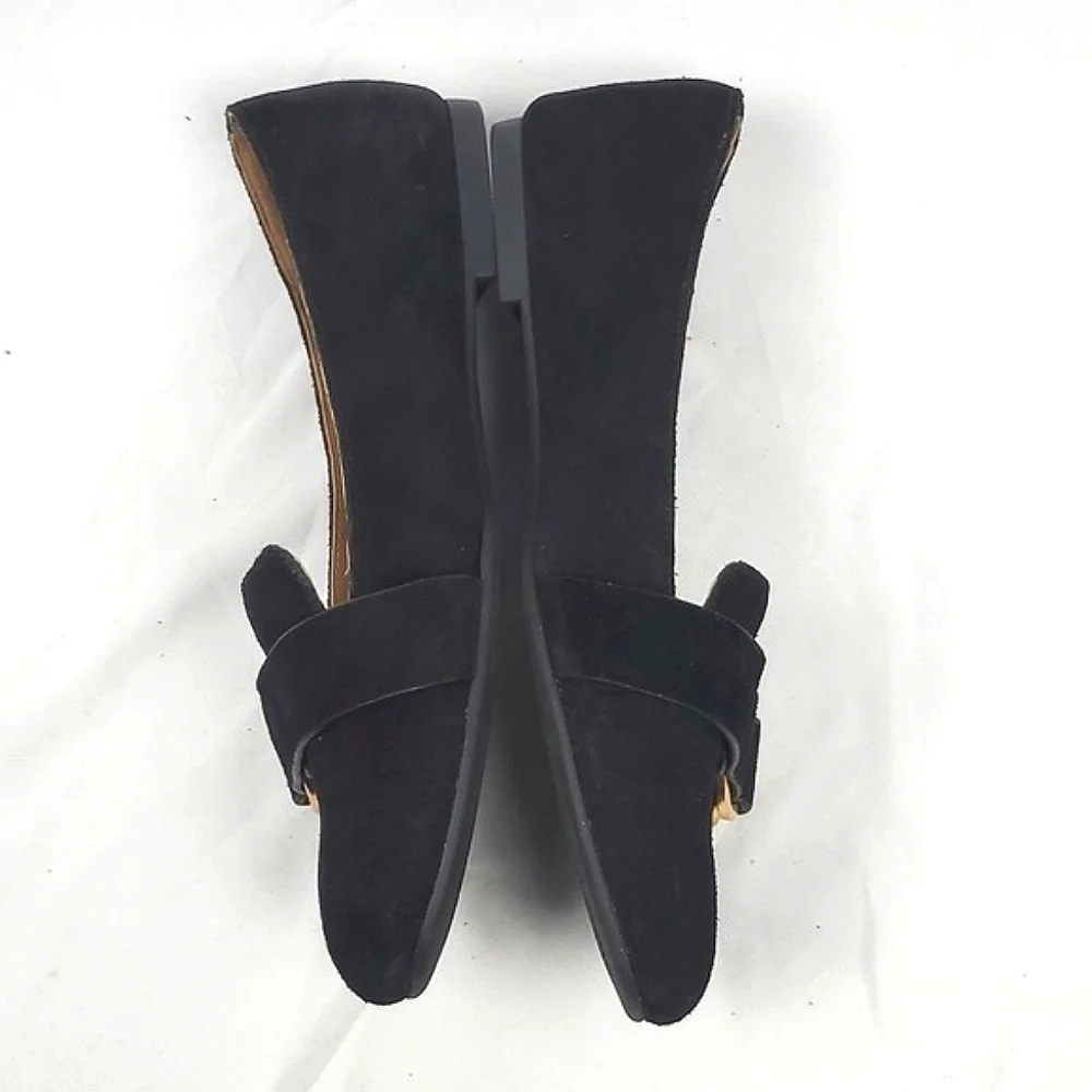 Tory Burch Marsden Black‎ Suede Smoking Flat